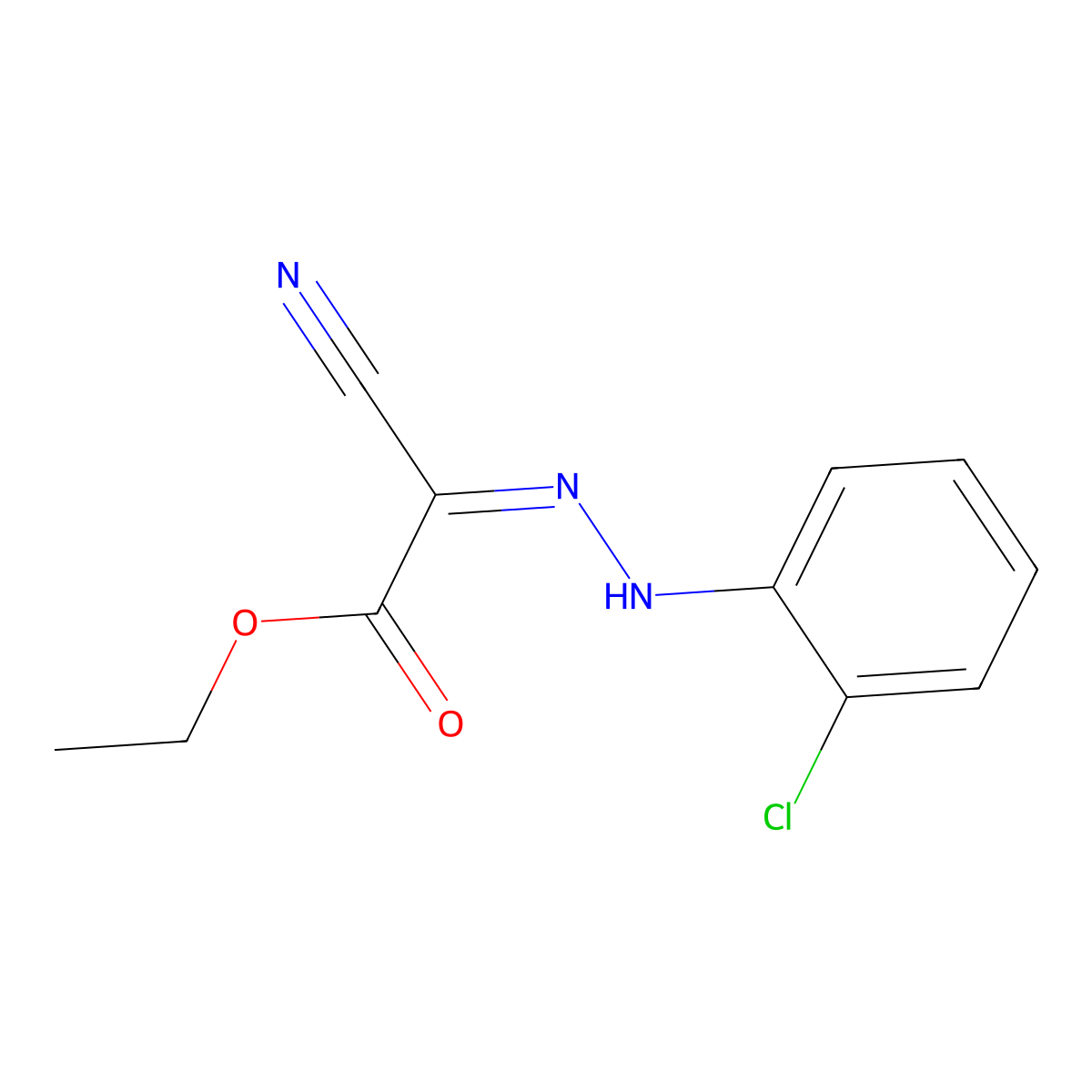 Ethyl [2-(2-chlorophenyl)hydrazinylidene](cyano)acetate molecular structure, CAS 3994-23-8