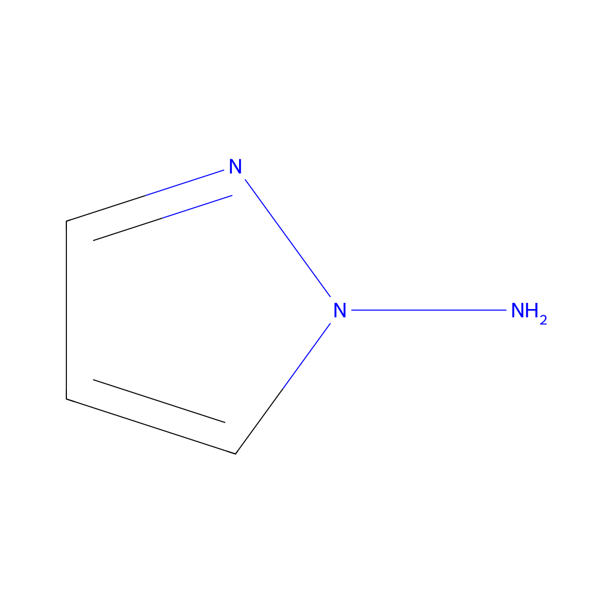 1H-pyrazol-1-amine molecular structure, CAS 3994-46-5