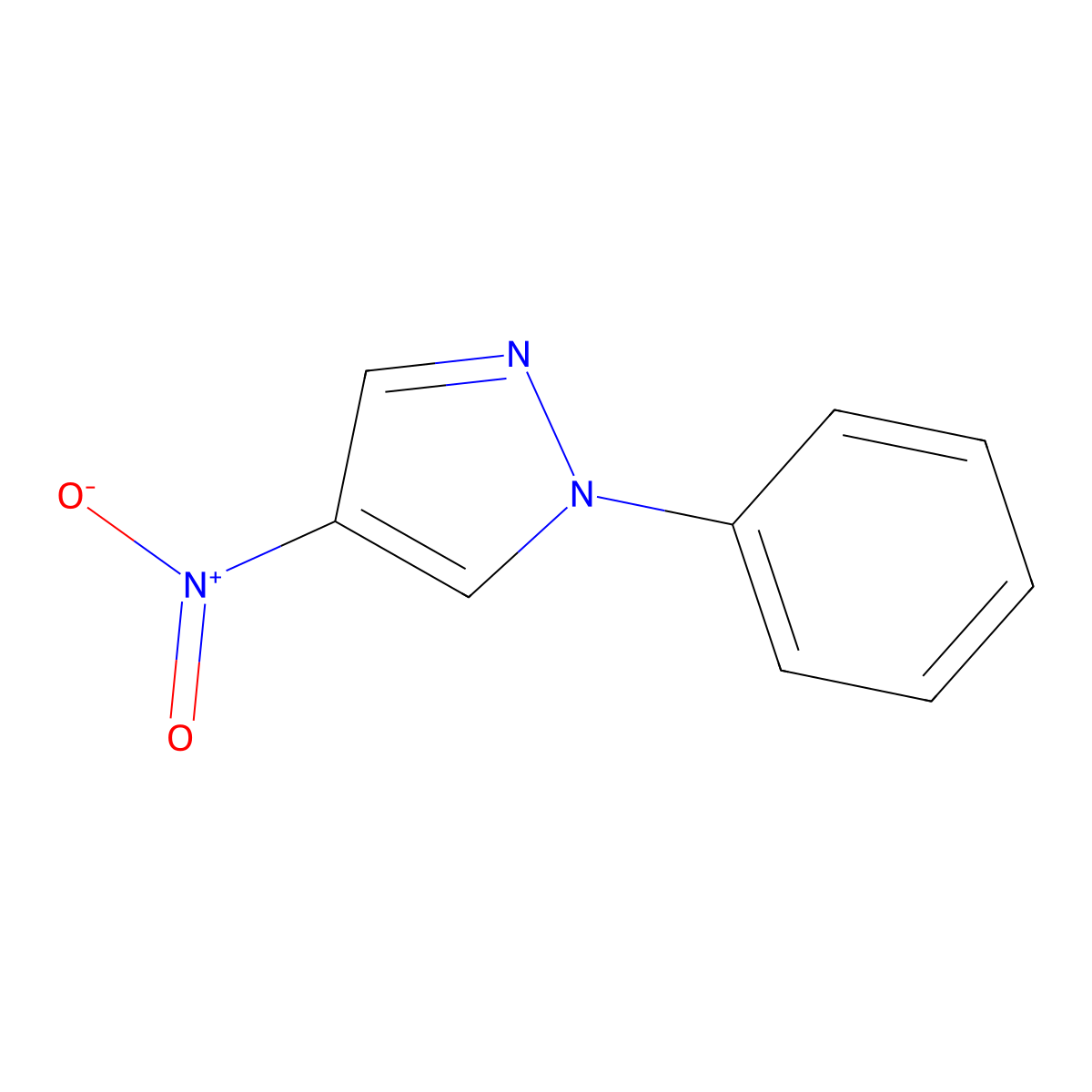 4-nitro-1-phenyl-1H-pyrazole molecular structure, CAS 3994-48-7