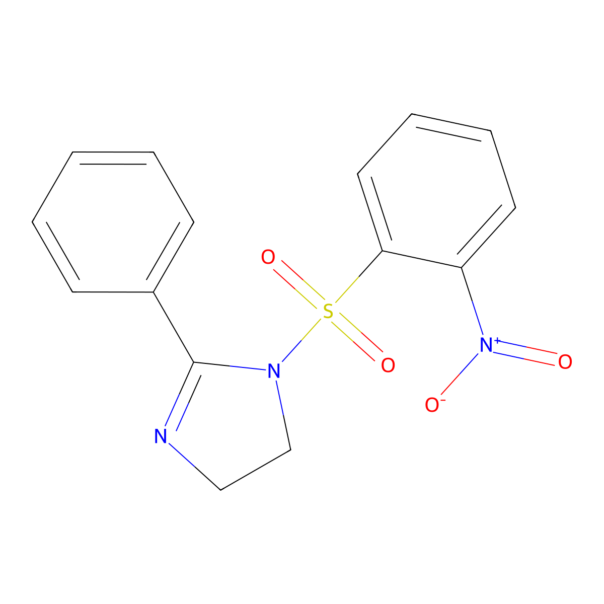 1-(2-Nitrophenyl)sulfonyl-2-phenyl-4,5-dihydroimidazole molecular structure, CAS 3994-98-7