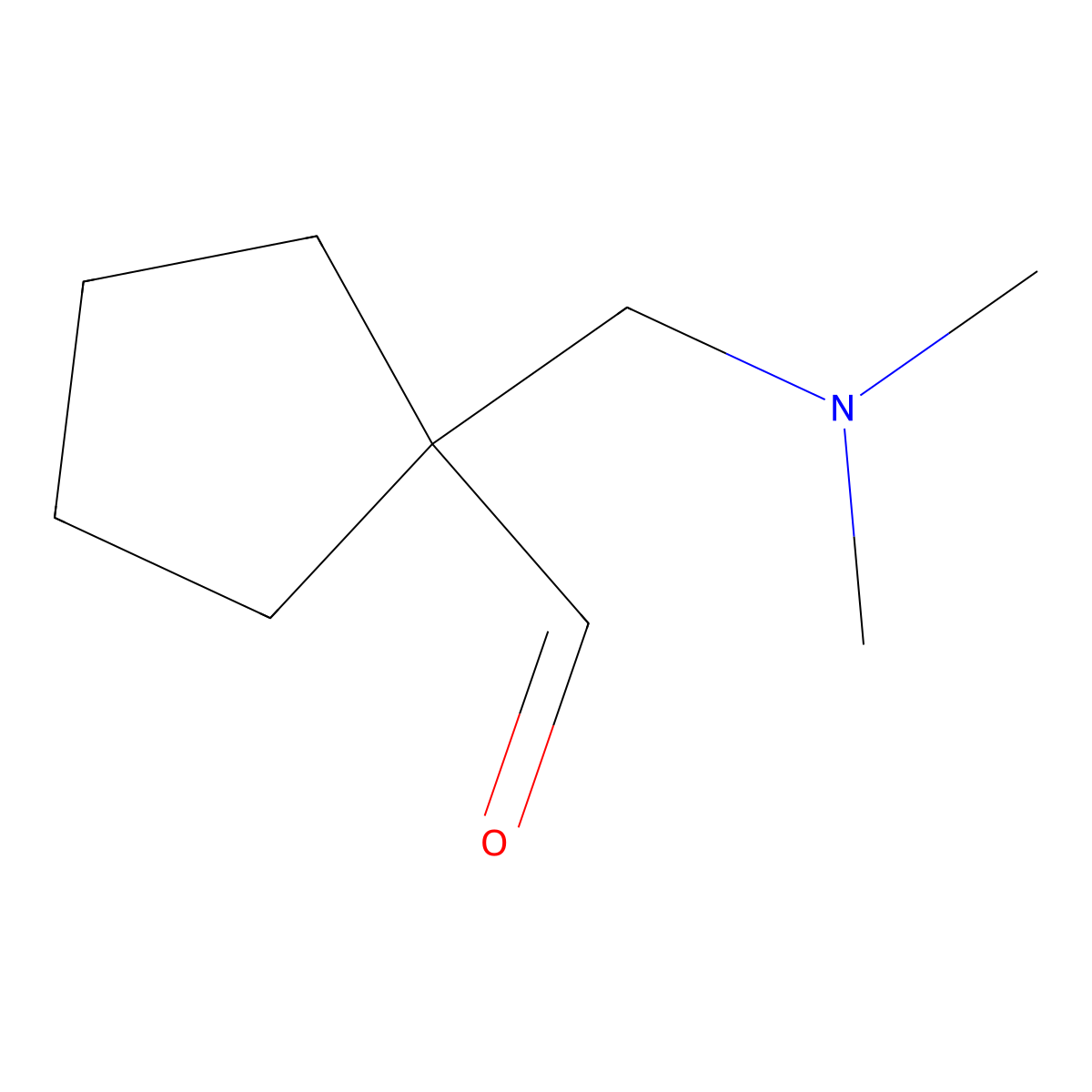 1-[(Dimethylamino)Methyl]Cyclopentane-1-Carbaldehyde molecular structure, CAS 39943-37-8