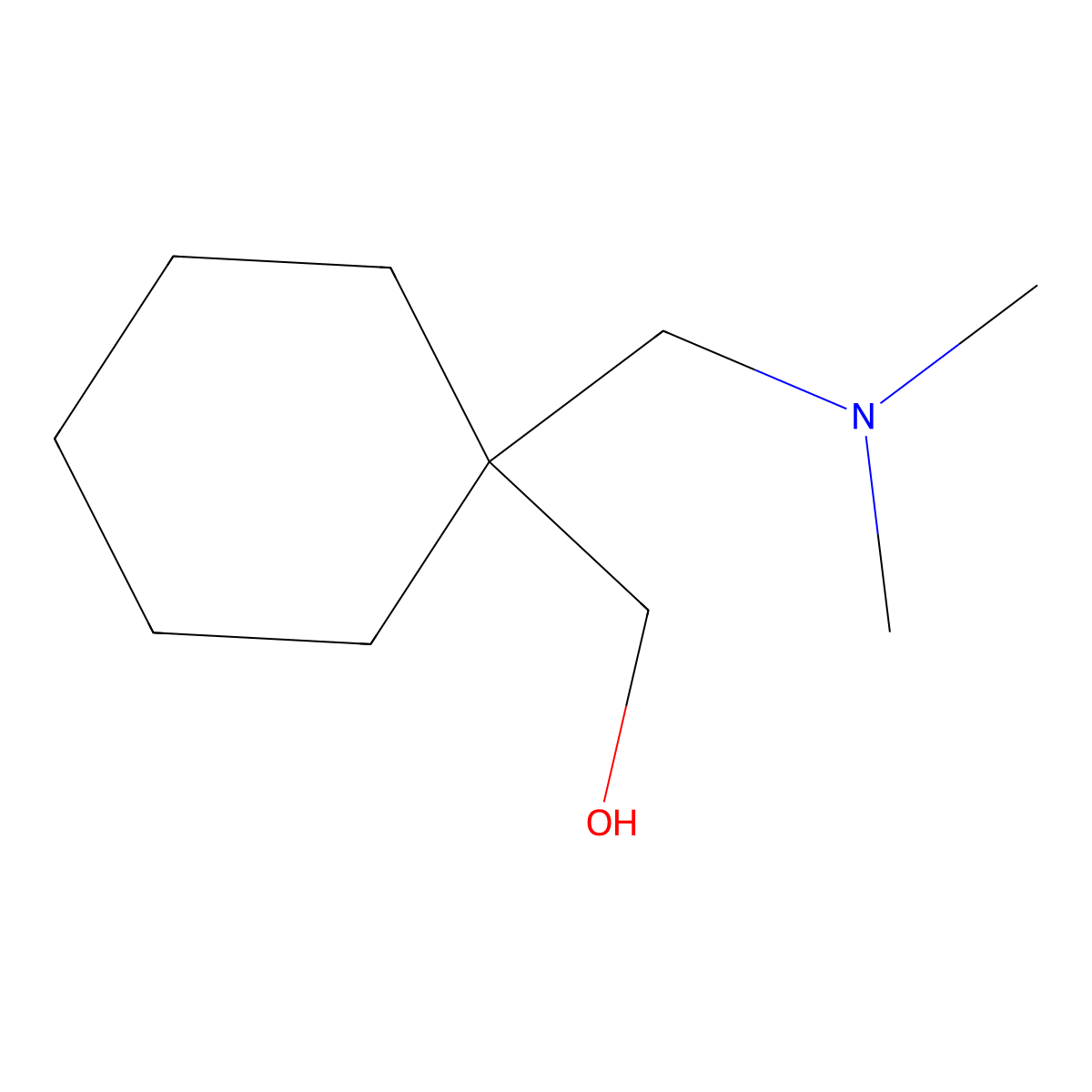 Cyclohexanemethanol, 1-[(dimethylamino)methyl]- molecular structure, CAS 39943-40-3