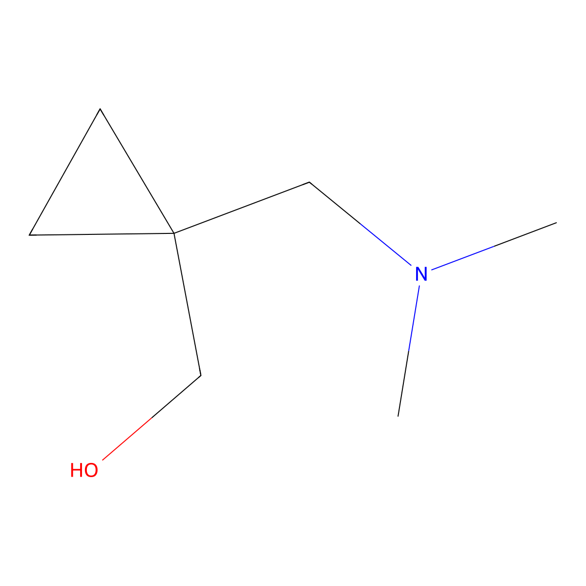 (1-((Dimethylamino)methyl)cyclopropyl)methanol molecular structure, CAS 39943-41-4