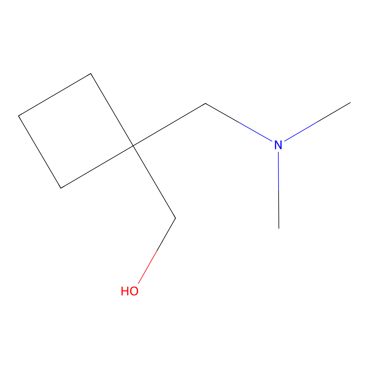 [1-[(Dimethylamino)methyl]cyclobutyl]methanol molecular structure, CAS 39943-42-5