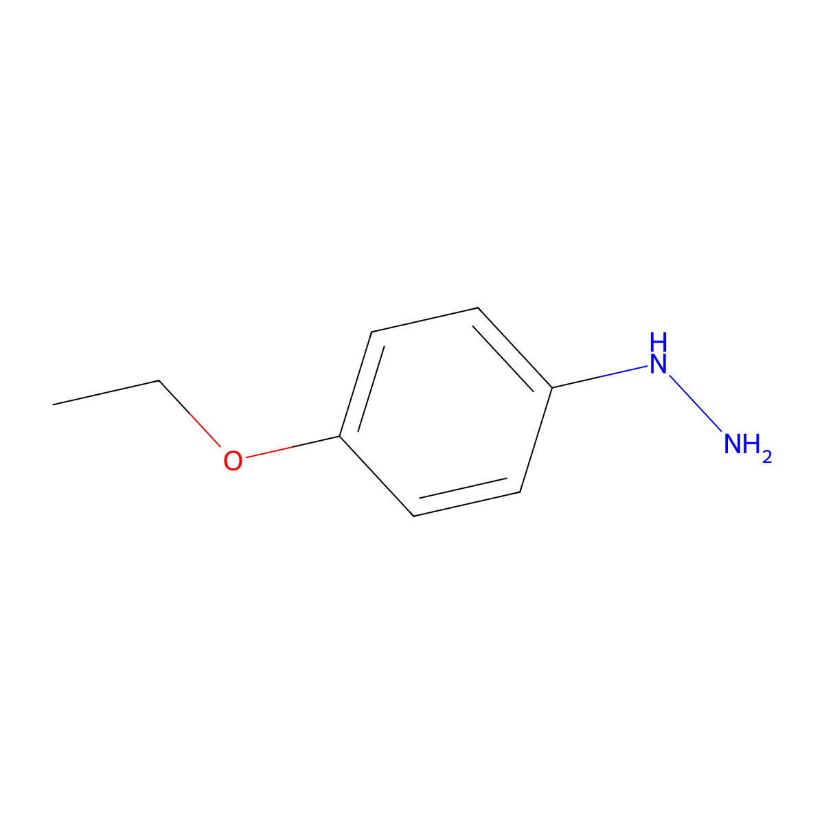 4-Ethoxyphenylhydrazine molecular structure, CAS 39943-51-6