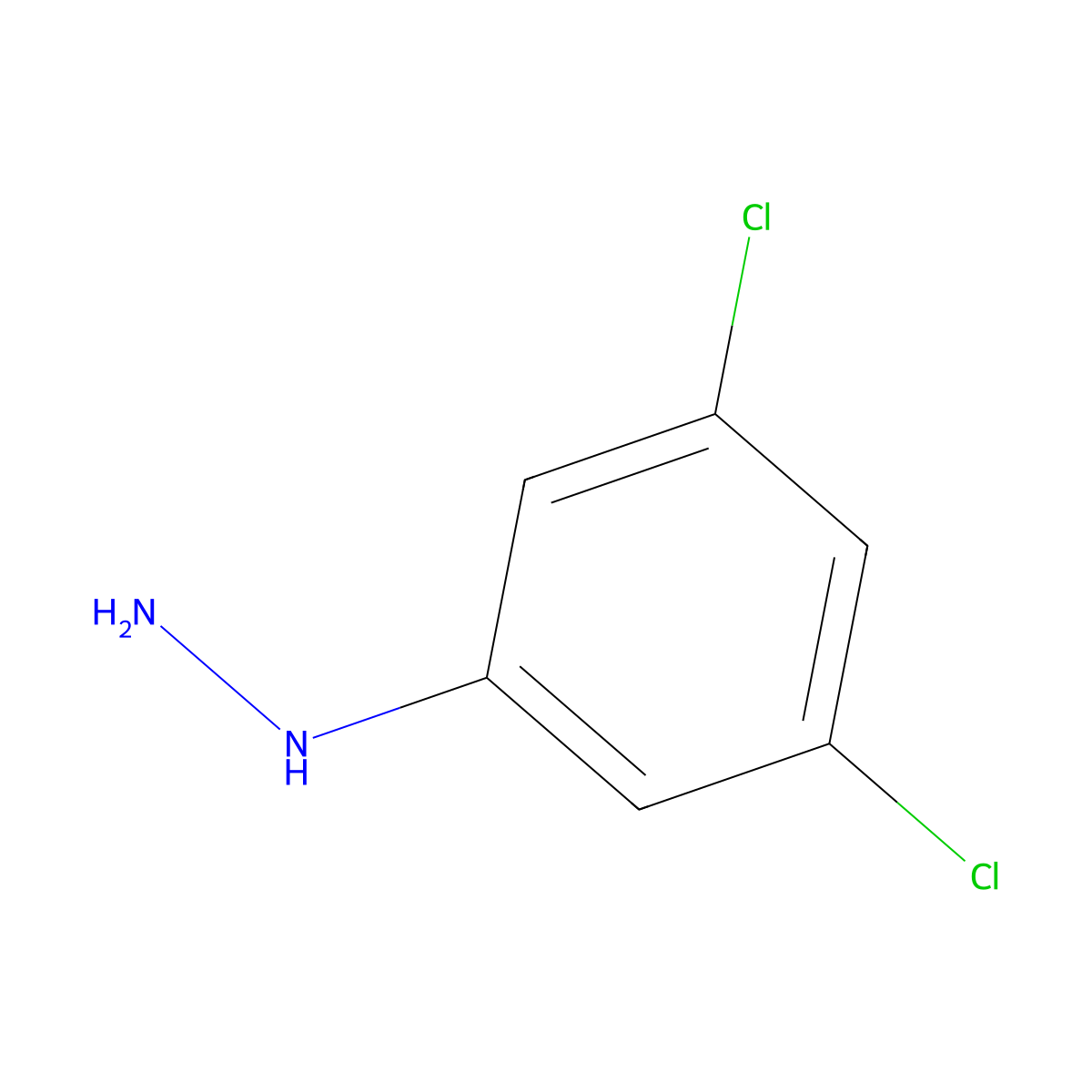 3,5-Dichlorophenylhydrazine molecular structure, CAS 39943-56-1