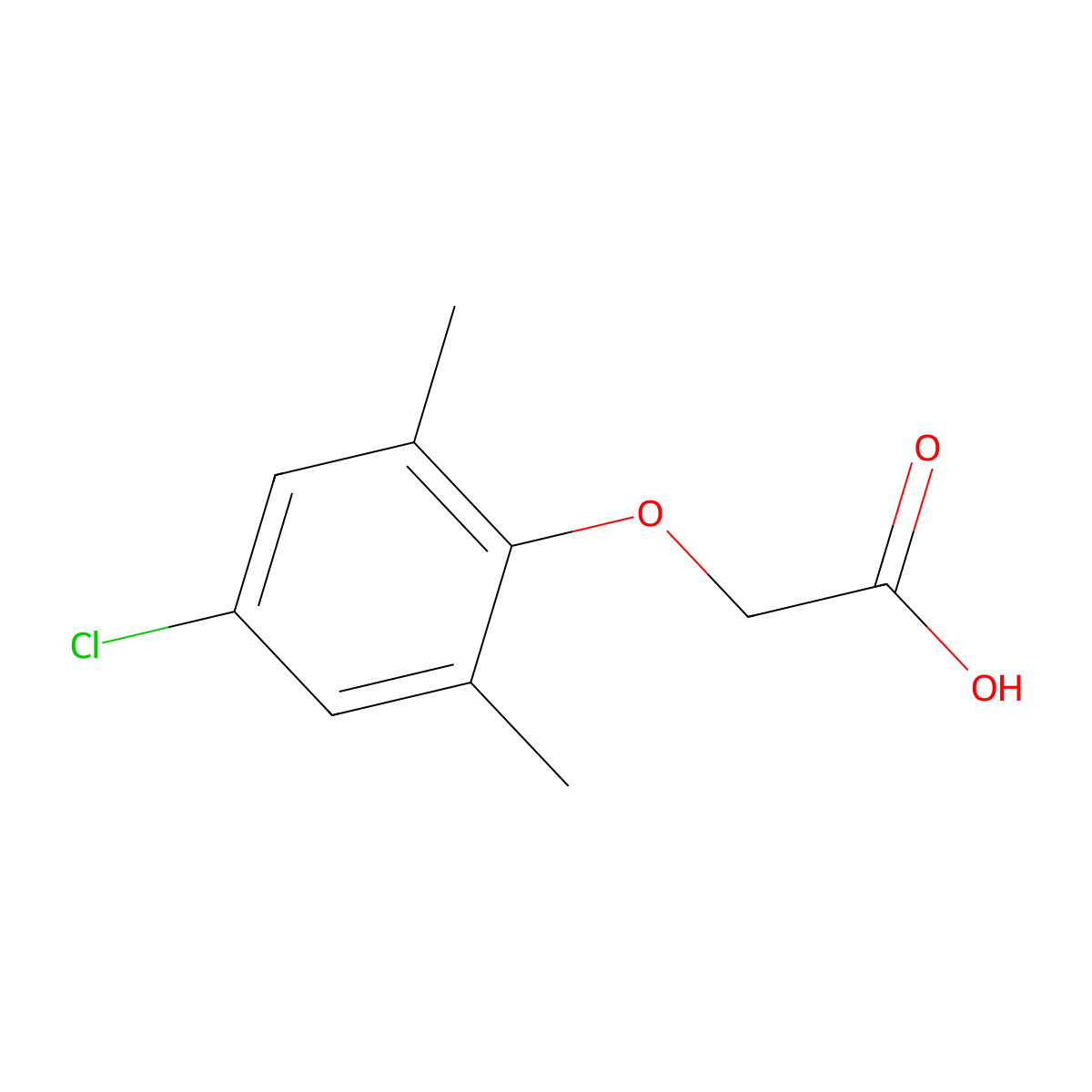 2-(4-Chloro-2,6-dimethylphenoxy)acetic acid molecular structure, CAS 39944-18-8