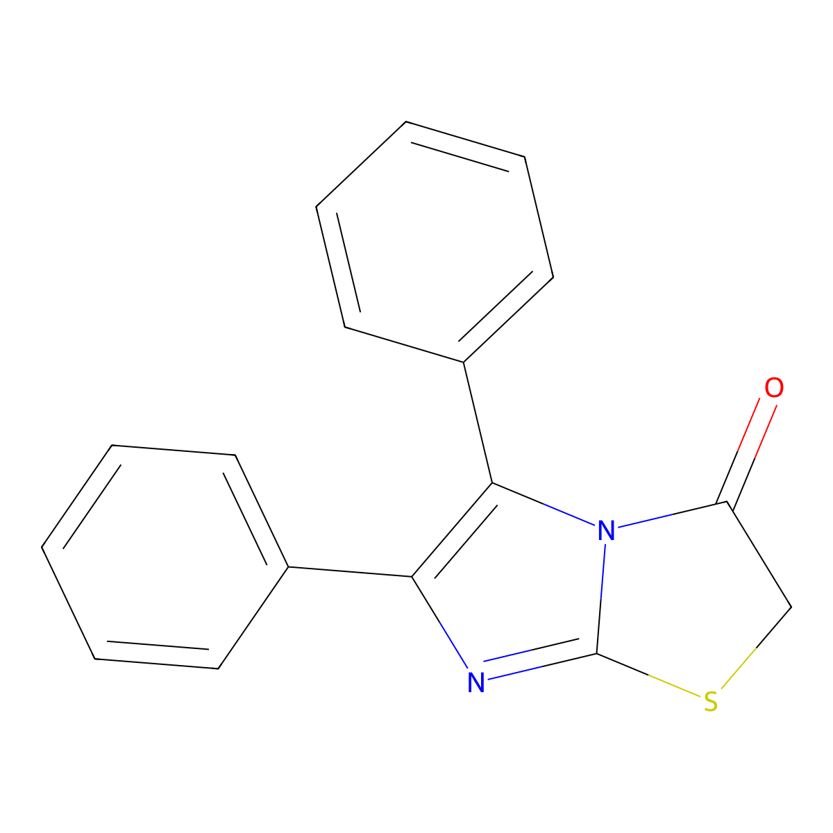 5,6-diphenylimidazo[2,1-b][1,3]thiazol-3(2H)-one molecular structure, CAS 39944-38-2