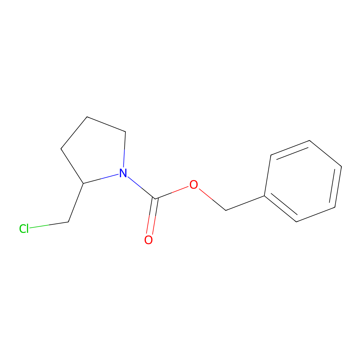 2-Chloromethyl-pyrrolidine-1-carboxylic acid benzyl ester molecular structure, CAS 39945-49-8