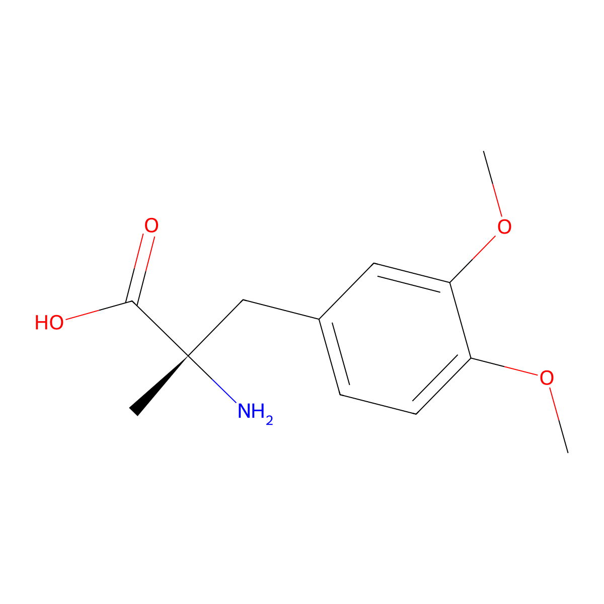 3-Methoxy-O,alpha-dimethyl-L-tyrosine molecular structure, CAS 39948-18-0