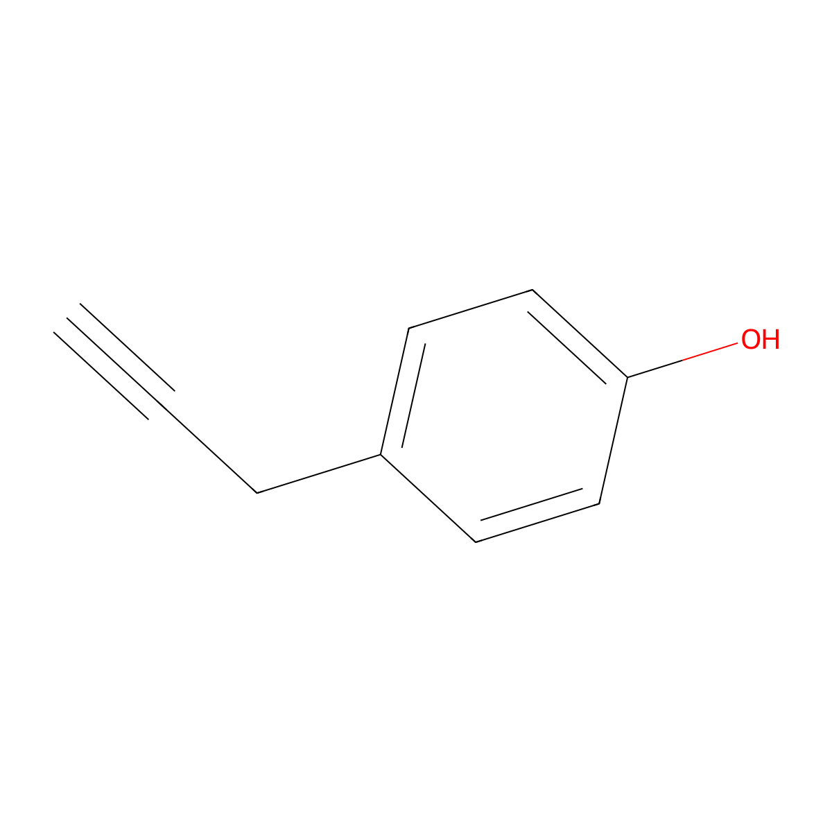 4-(Prop-2-yn-1-yl)phenol molecular structure, CAS 39948-19-1