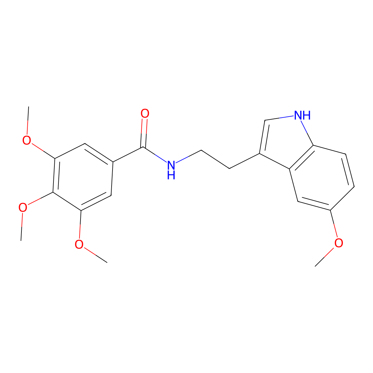 3,4,5-trimethoxy-N-[2-(5-methoxy-1H-indol-3-yl)ethyl]benzamide molecular structure, CAS 3995-22-0