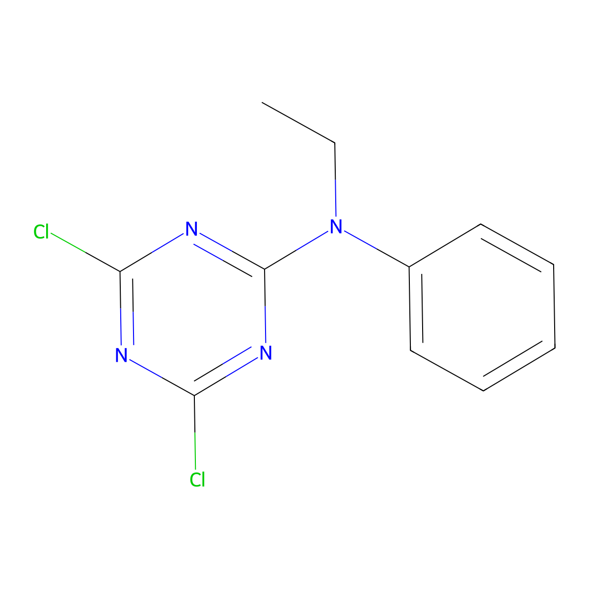 4,6-Dichloro-N-ethyl-N-phenyl-1,3,5-triazin-2-amine molecular structure, CAS 3995-44-6
