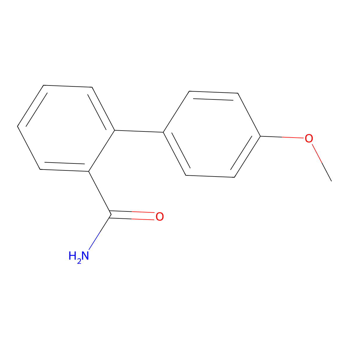 4'-Methoxy-[1,1'-biphenyl]-2-carboxamide molecular structure, CAS 39950-00-0