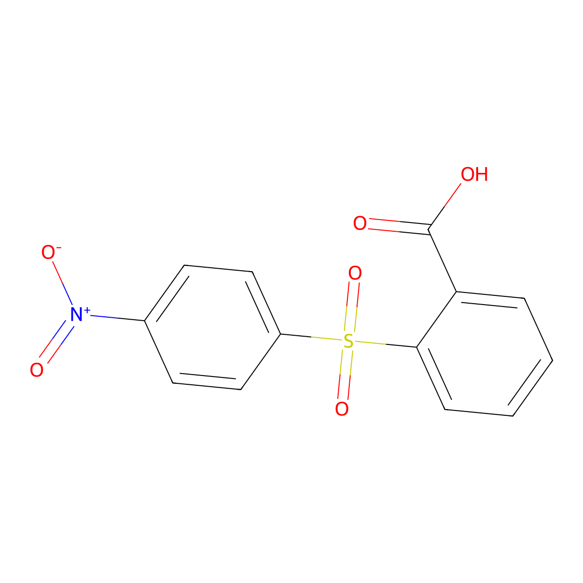 2-[(4-Nitrophenyl)sulfonyl]benzoic acid molecular structure, CAS 39950-34-0
