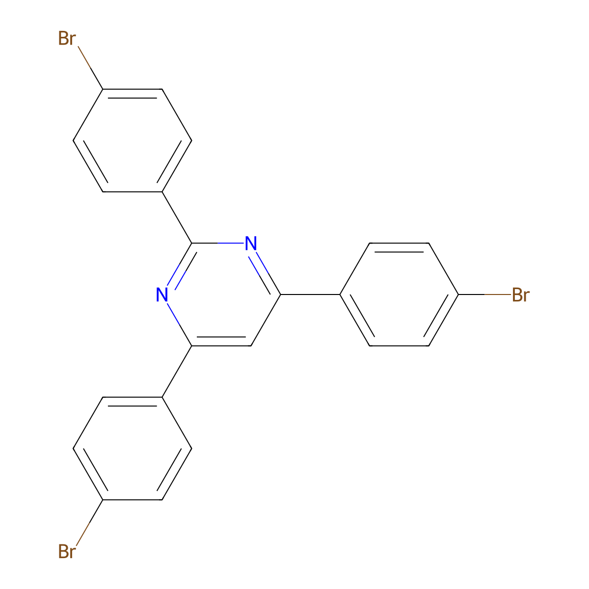 2,4,6-Tris(4-bromophenyl)pyrimidine molecular structure, CAS 399507-79-0