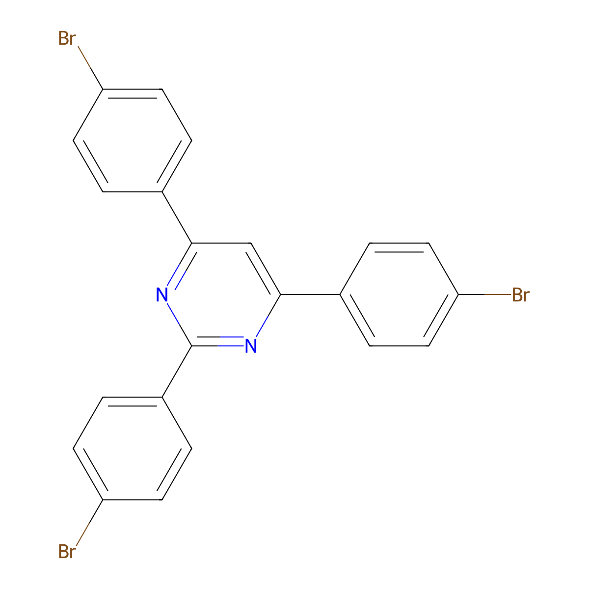 2,4,6-Tris(4-bromophenyl)pyrimidine molecular structure, CAS 399507-79-0