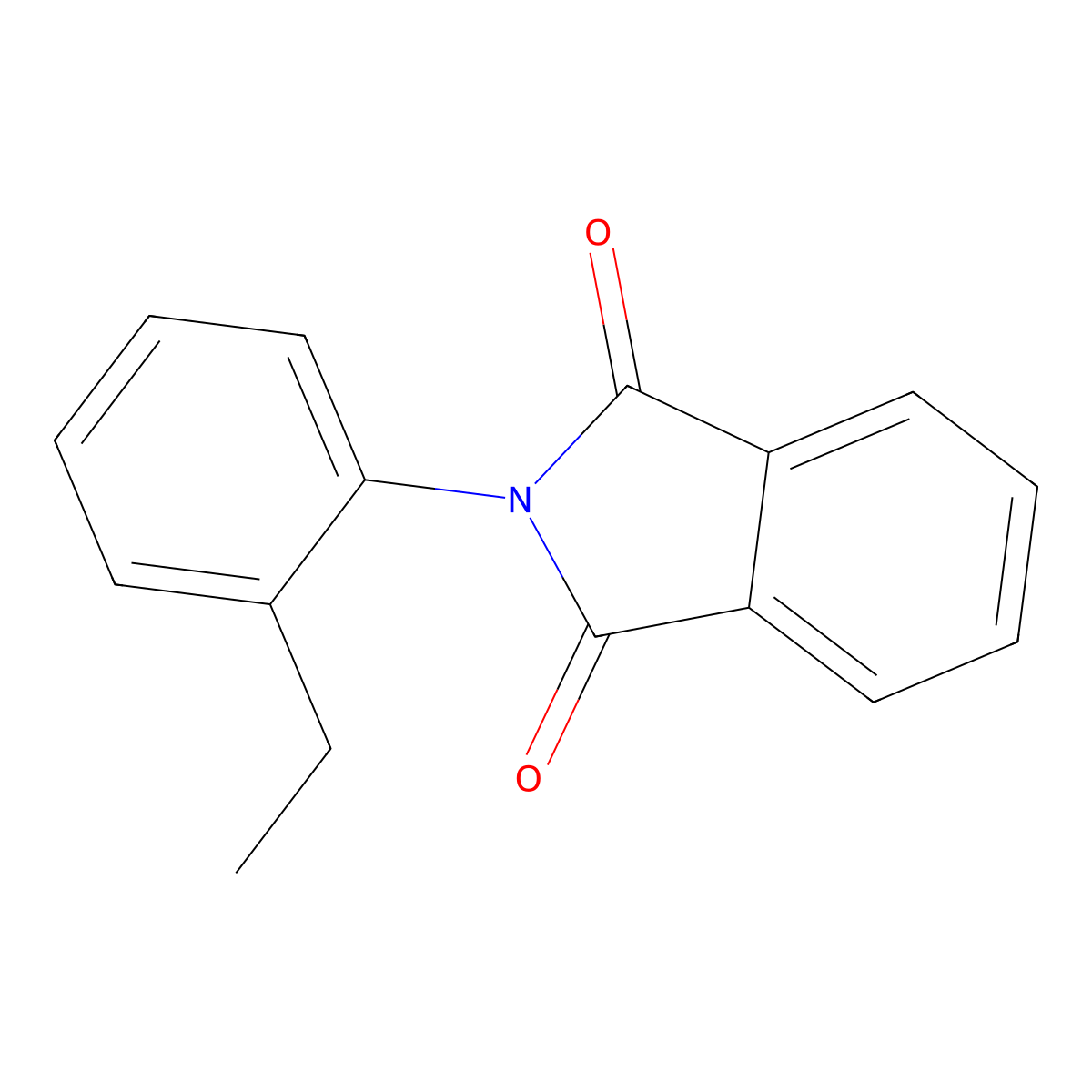 N-(2-Ethylphenyl)phthalimide molecular structure, CAS 39953-63-4