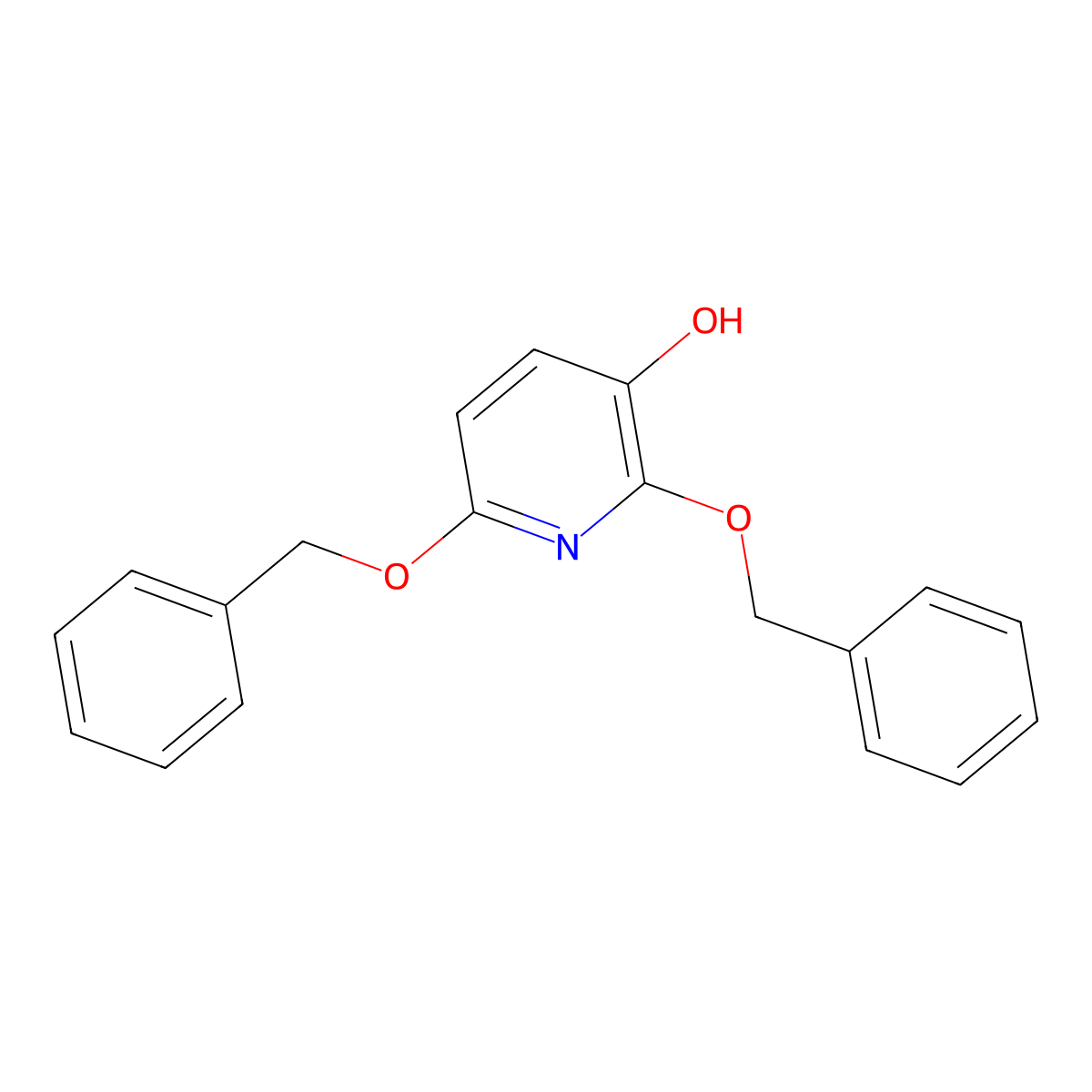 2,6-Bis(benzyloxy)pyridin-3-ol molecular structure, CAS 39954-16-0