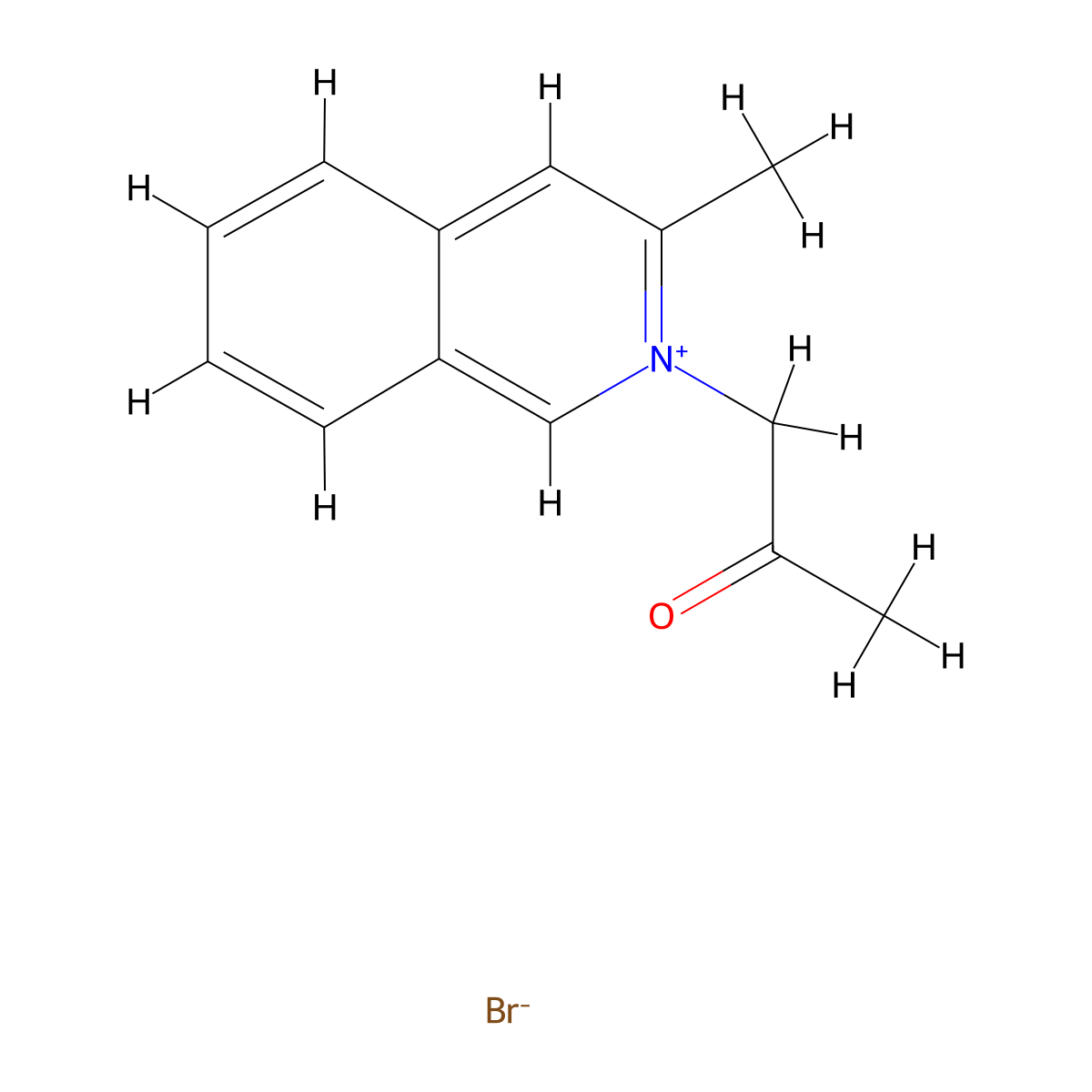 N-acetonyl-3-methylisoquinolinium bromide molecular structure, CAS 39954-62-6