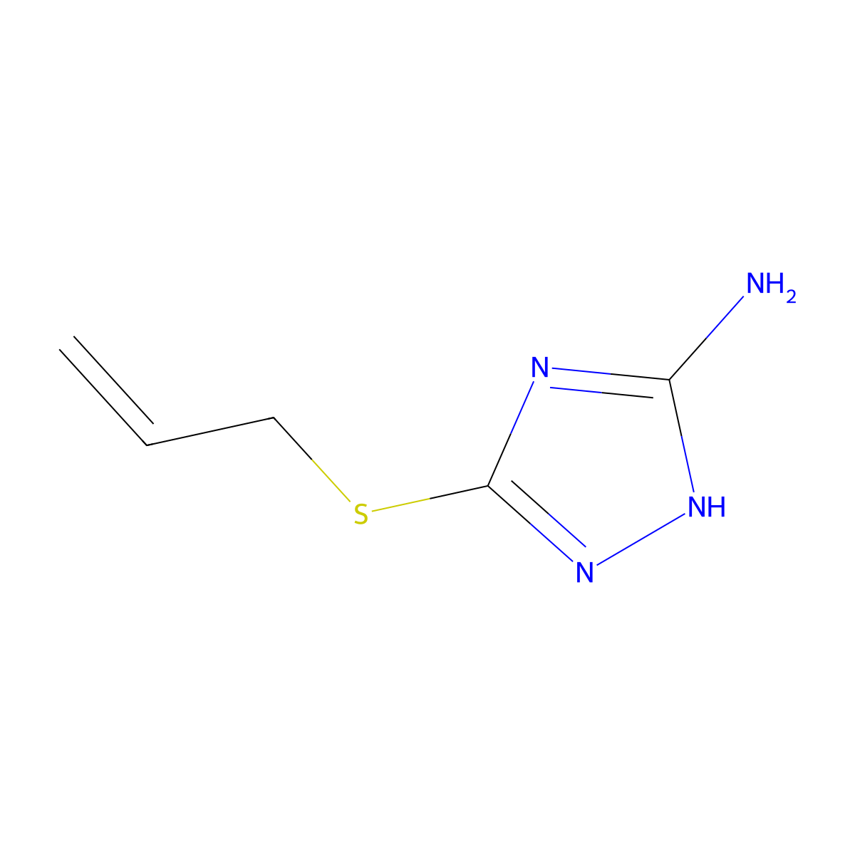 3-(allylthio)-1H-1,2,4-triazol-5-amine molecular structure, CAS 399557-06-3
