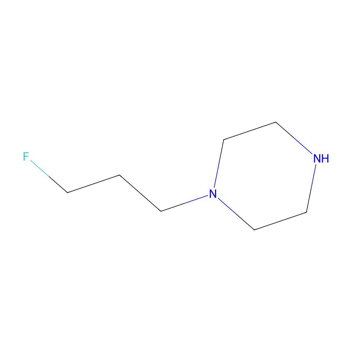 1-(3-Fluoropropyl)piperazine molecular structure, CAS 399580-57-5