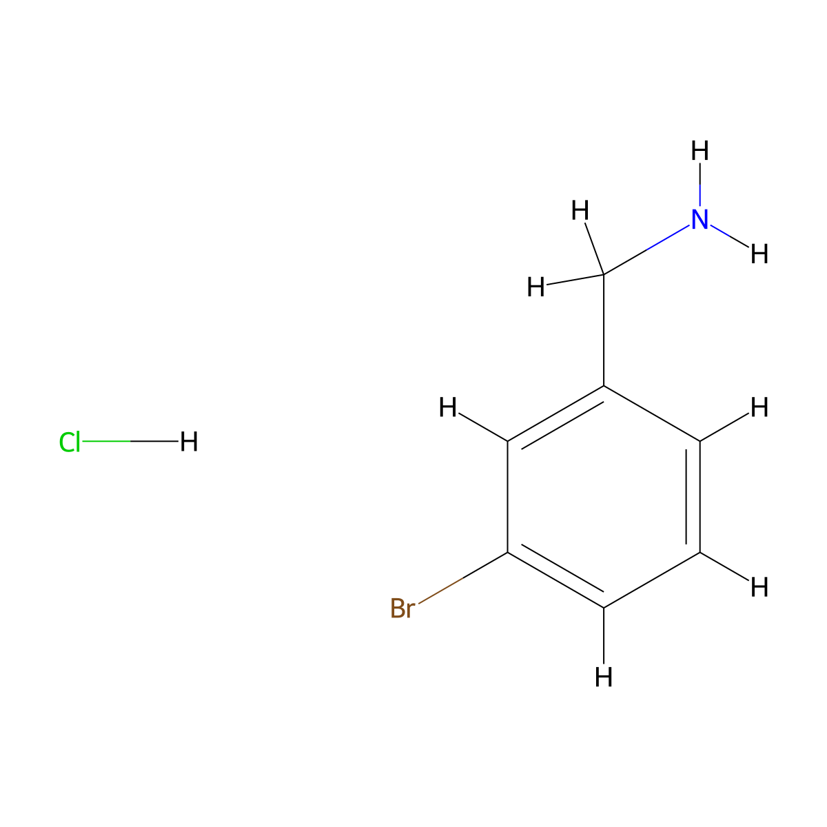 3-Bromobenzylamine hydrochloride molecular structure, CAS 39959-54-1