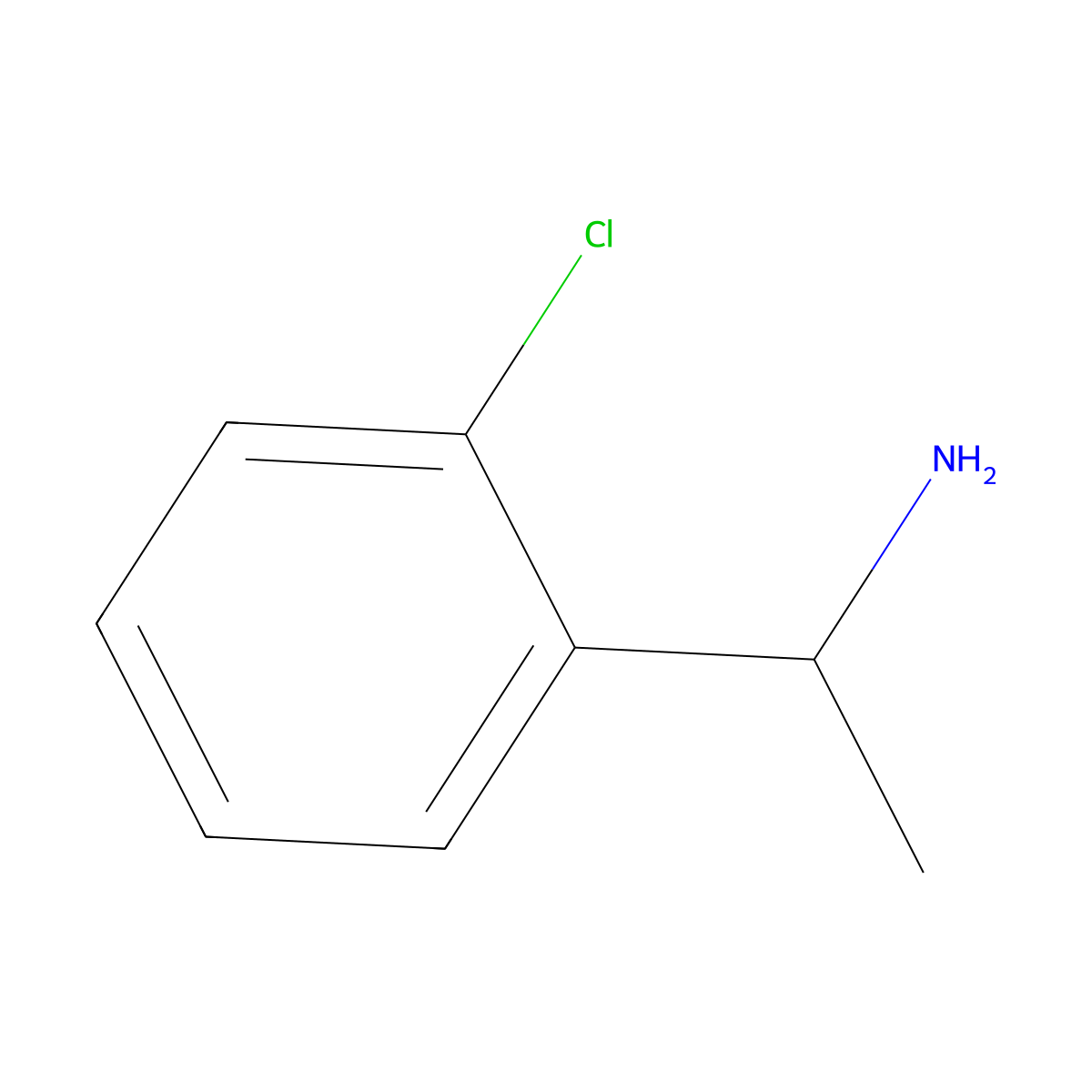 1-(2-Chlorophenyl)ethanamine molecular structure, CAS 39959-67-6