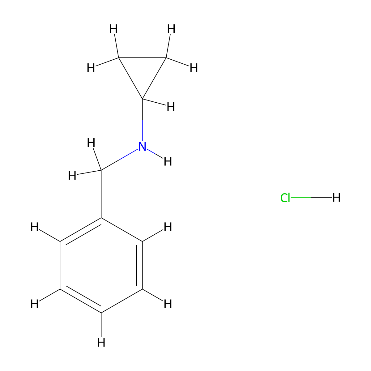 N-Cyclopropylbenzylamine HCl molecular structure, CAS 39959-74-5
