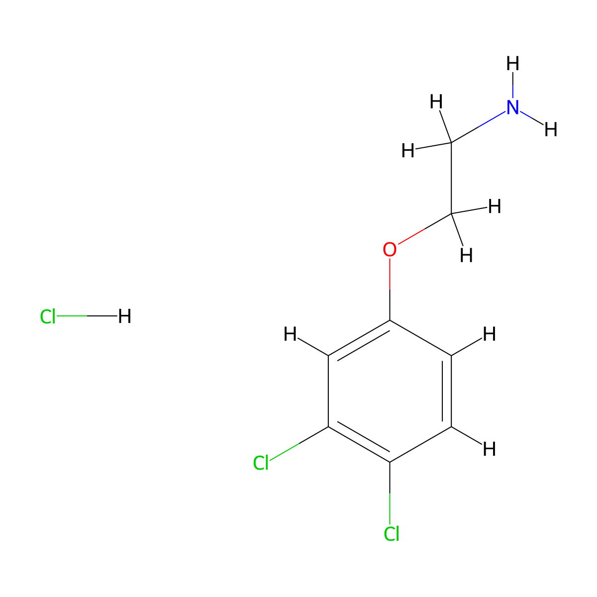 [2-(3,4-Dichlorophenoxy)ethyl]amine hydrochloride molecular structure, CAS 39959-91-6