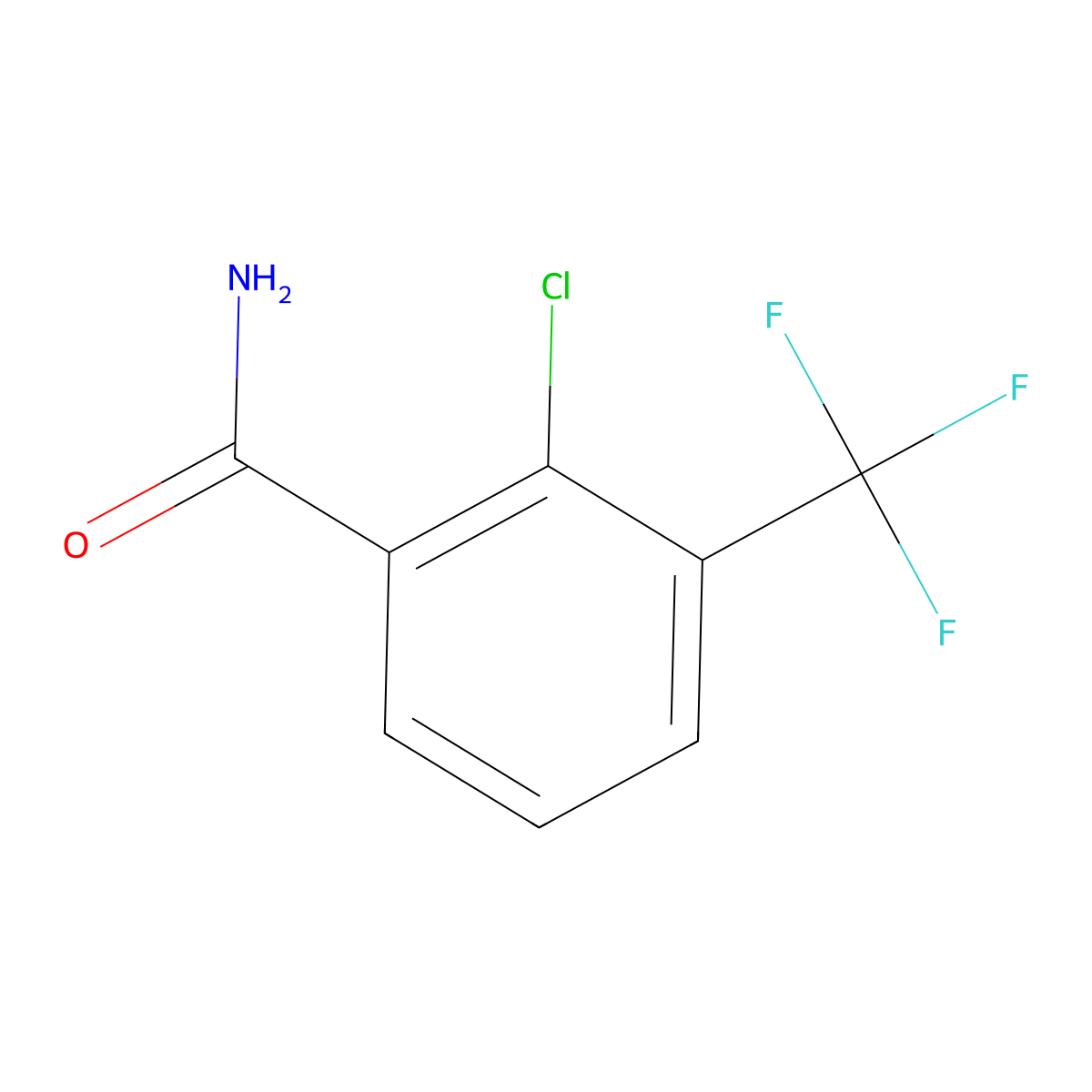 2-Chloro-3-(trifluoromethyl)benzamide molecular structure, CAS 39959-94-9