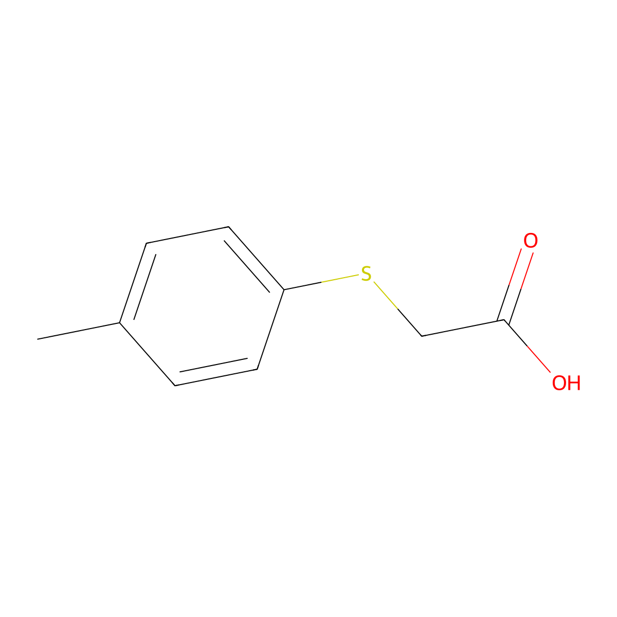2-[(4-Methylphenyl)sulfanyl]acetic acid molecular structure, CAS 3996-29-0