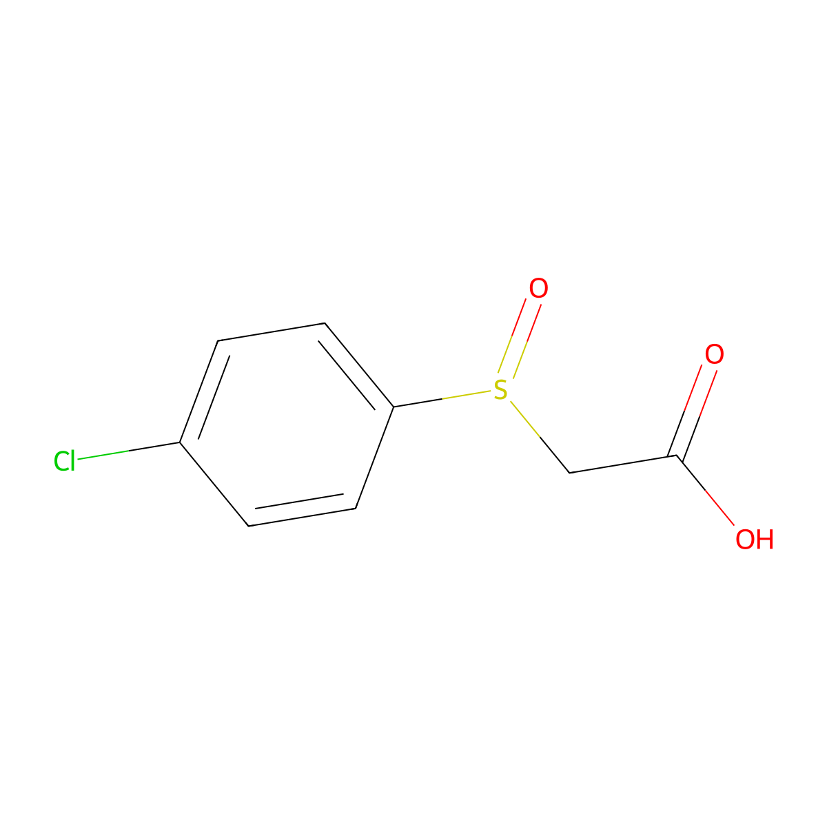 4-Chlorophenylsulfinylacetic acid molecular structure, CAS 3996-47-2