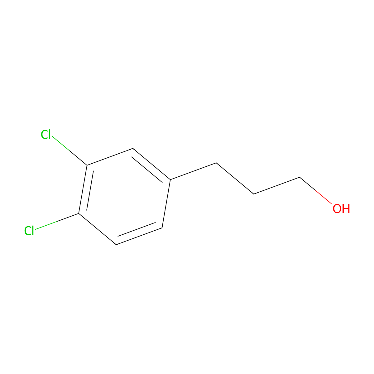 3-(3,4-Dichlorophenyl)propan-1-ol molecular structure, CAS 39960-05-9