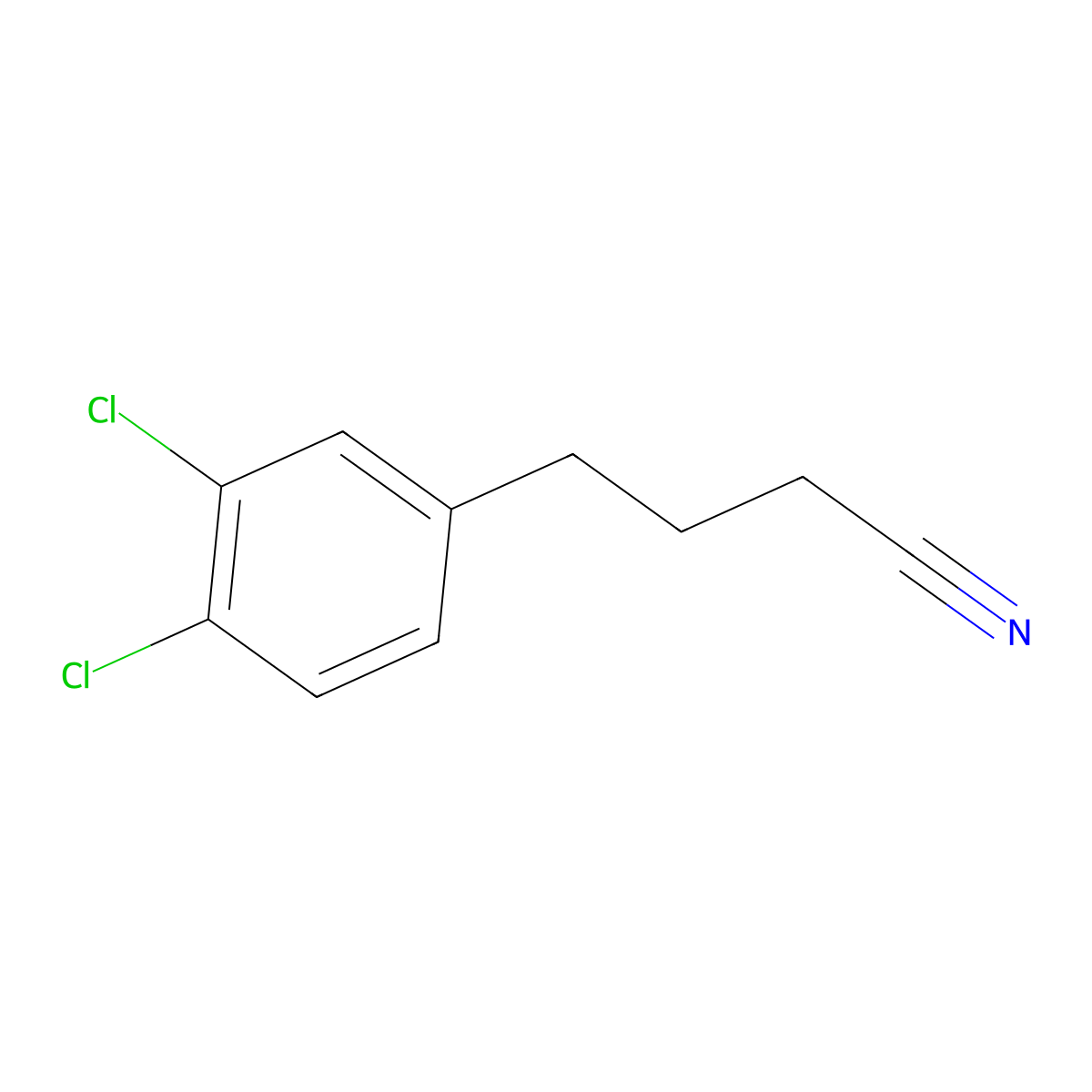 4-(3,4-Dichlorophenyl)butanenitrile molecular structure, CAS 39960-06-0