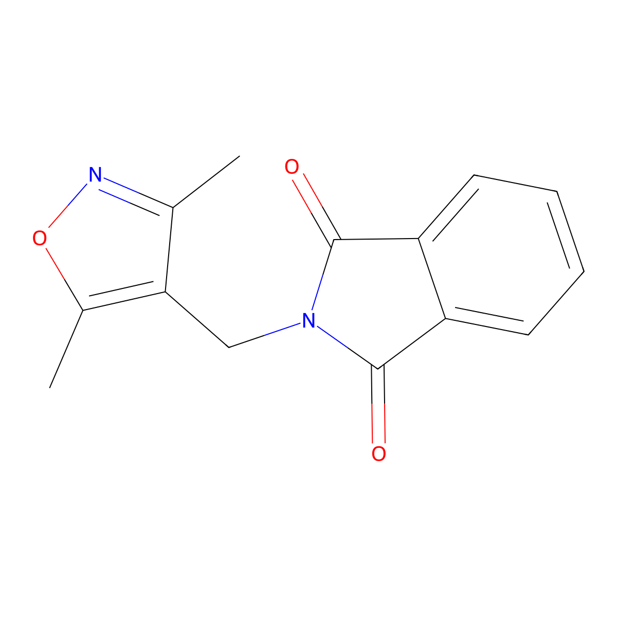 N-(3,5-dimethyl-4-isoxazolylmethyl)phthalimide molecular structure, CAS 39962-28-2