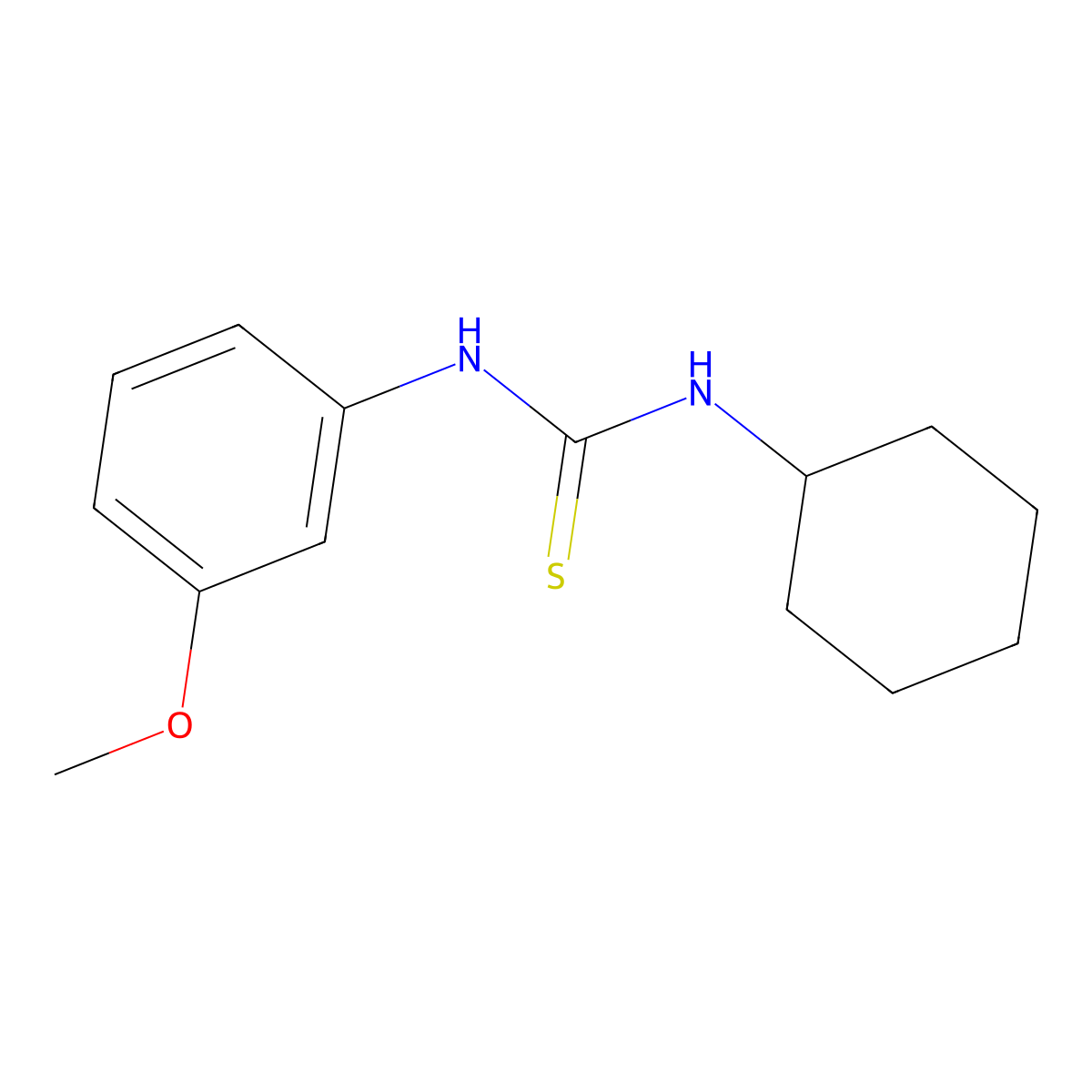 1-Cyclohexyl-3-(3-methoxyphenyl)thiourea molecular structure, CAS 39964-40-4