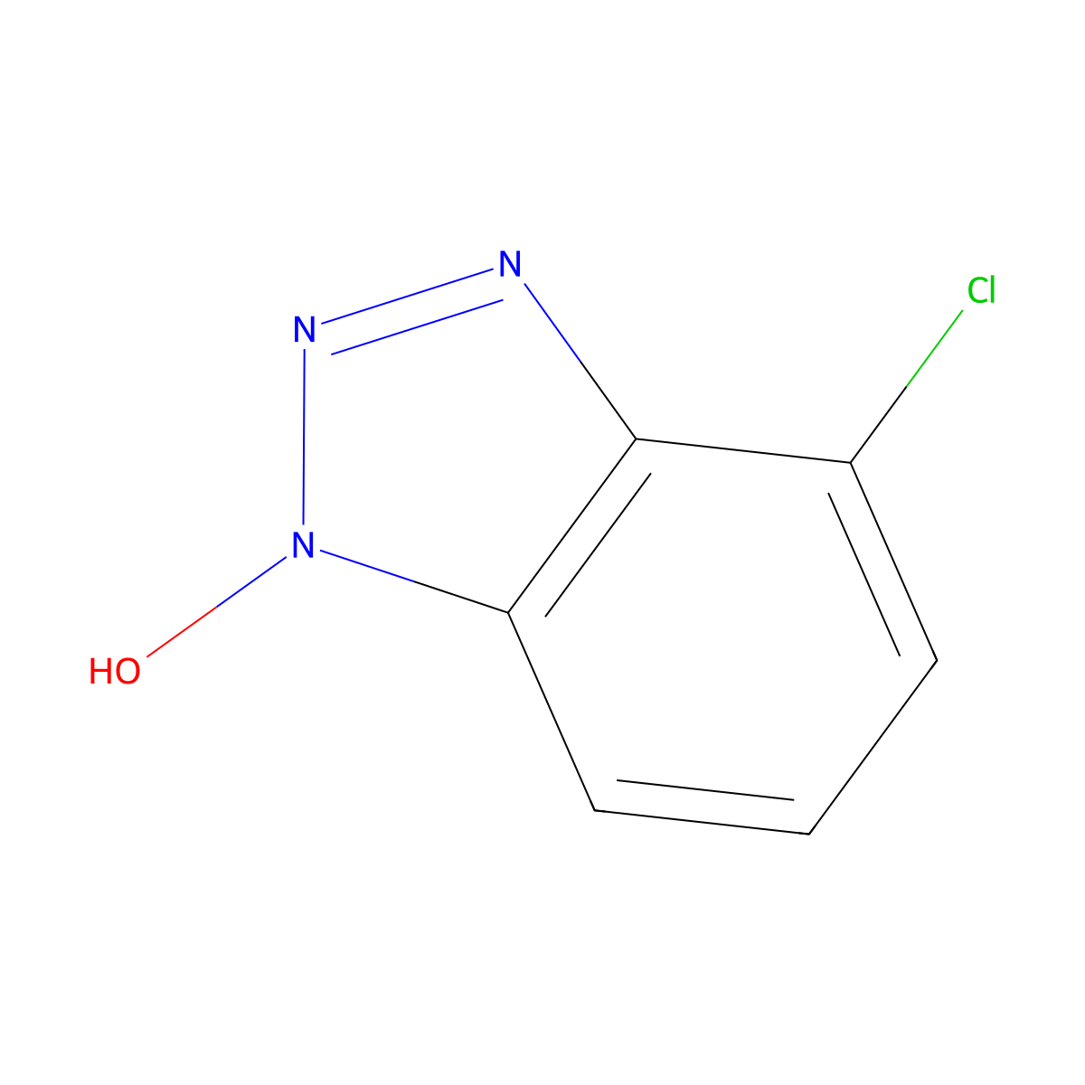 4-chloro-1H-1,2,3-benzotriazol-1-ol molecular structure, CAS 39968-29-1