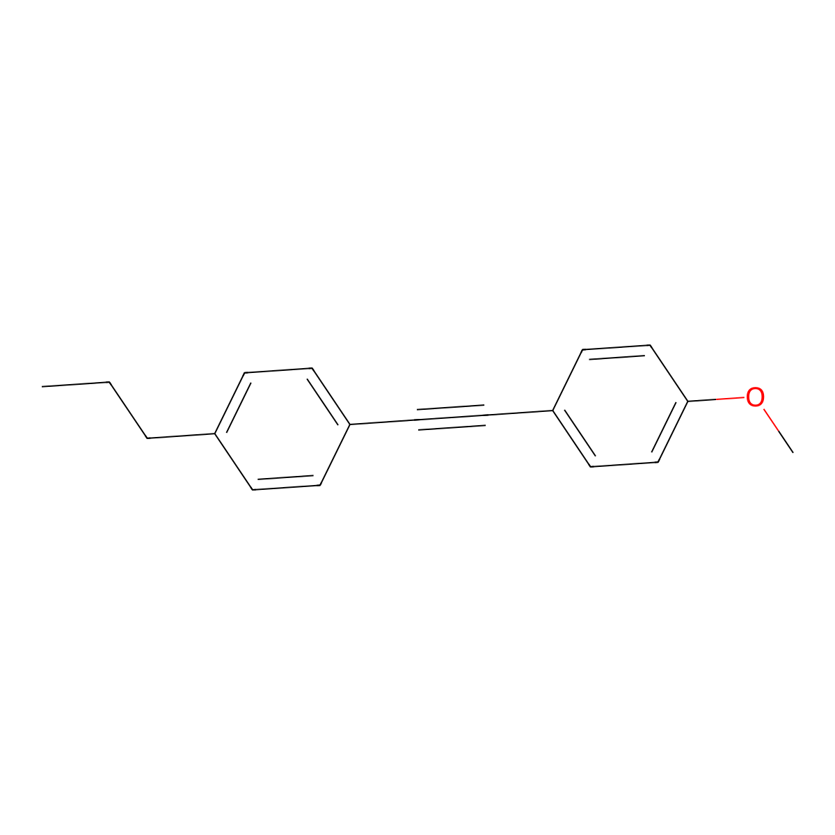 1-(2-(4-Methoxyphenyl)ethynyl)-4-propylbenzene molecular structure, CAS 39969-26-1