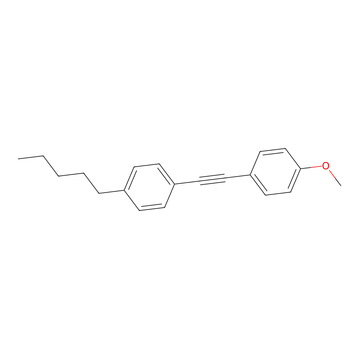 1-(4-Methoxyphenyl)ethynyl-4-pentylbenzene molecular structure, CAS 39969-28-3