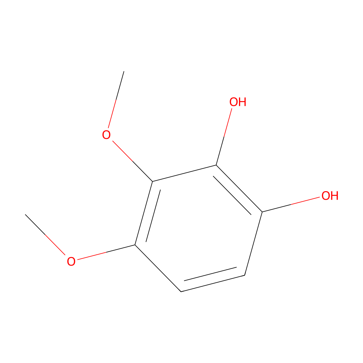 3,4-Dimethoxybenzene-1,2-diol molecular structure, CAS 3997-18-0