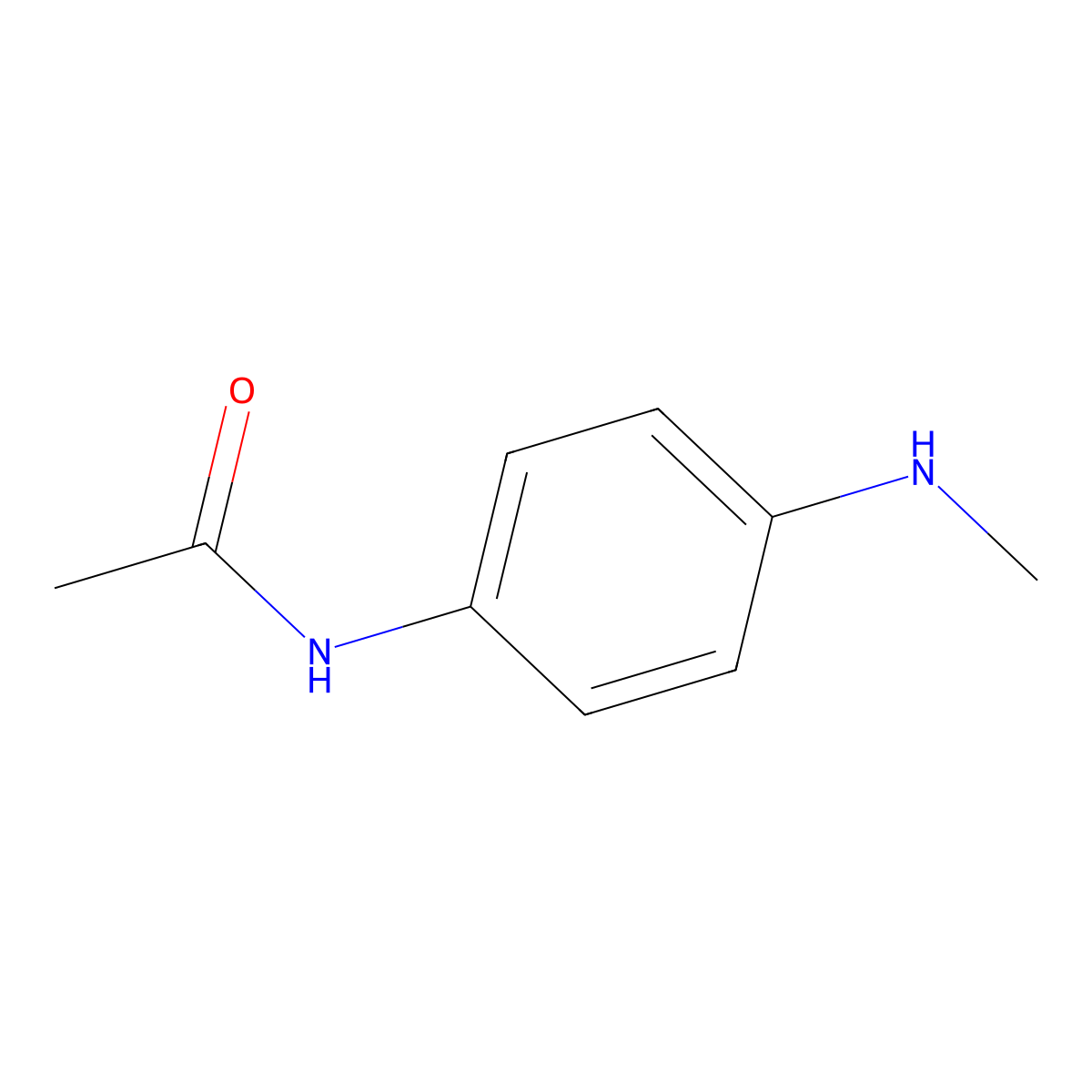 Acetamide, N-(4-(methylamino)phenyl)- molecular structure, CAS 39970-48-4