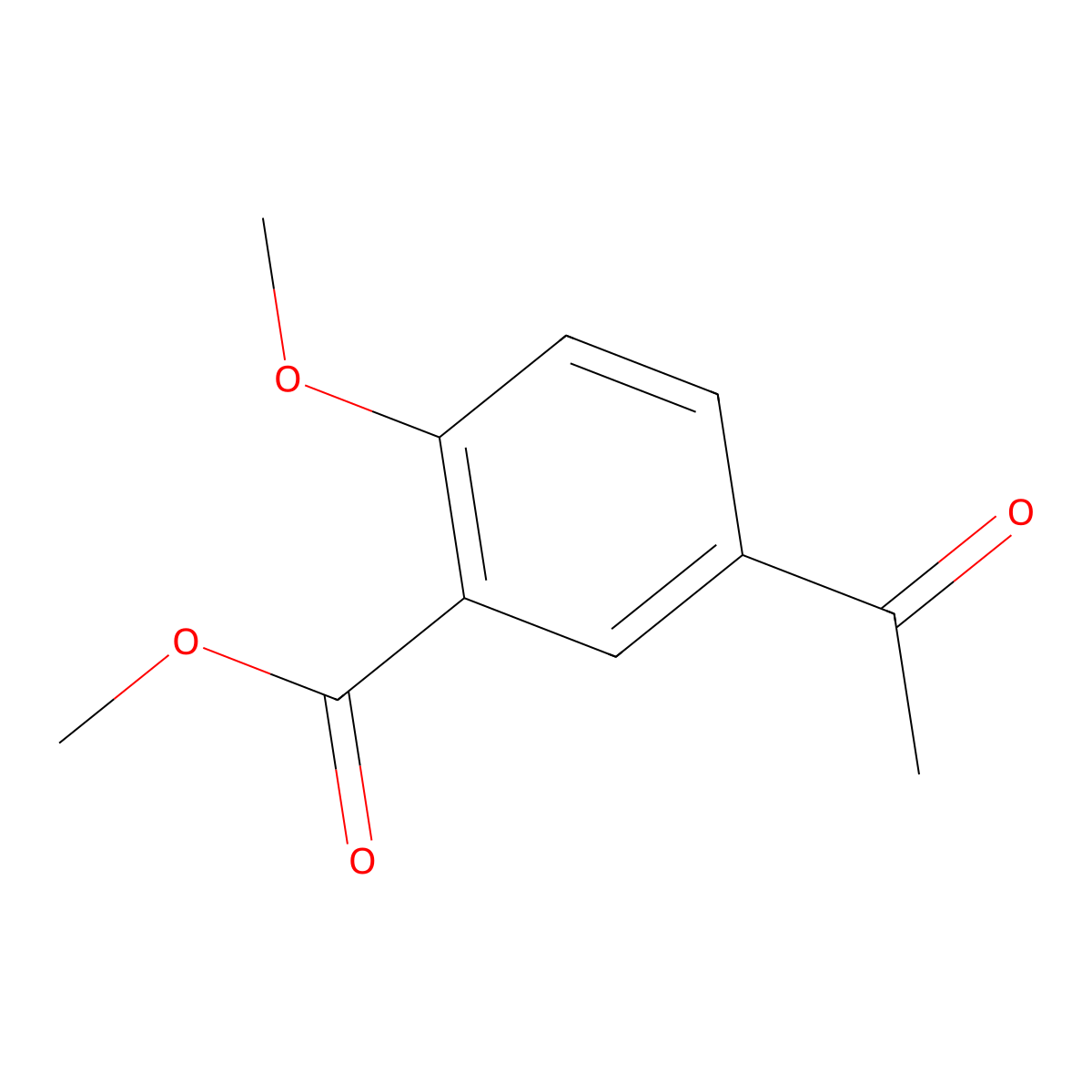 Methyl 5-acetyl-2-methoxybenzoate molecular structure, CAS 39971-36-3