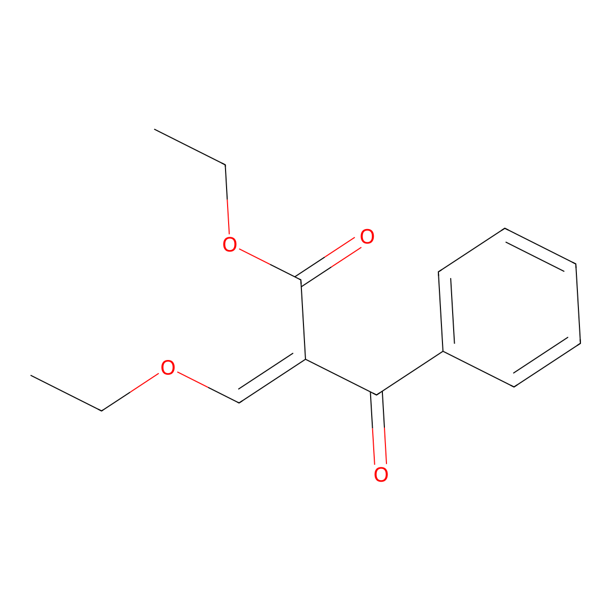 Ethyl 2-benzoyl-3-ethoxyacrylate molecular structure, CAS 39973-76-7