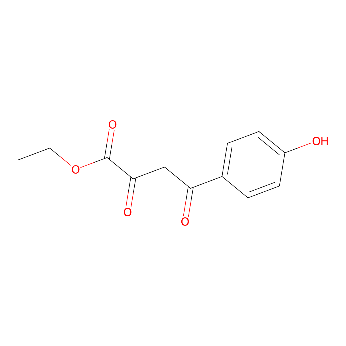 Ethyl 4-(4-hydroxyphenyl)-2,4-dioxobutanoate molecular structure, CAS 39974-01-1