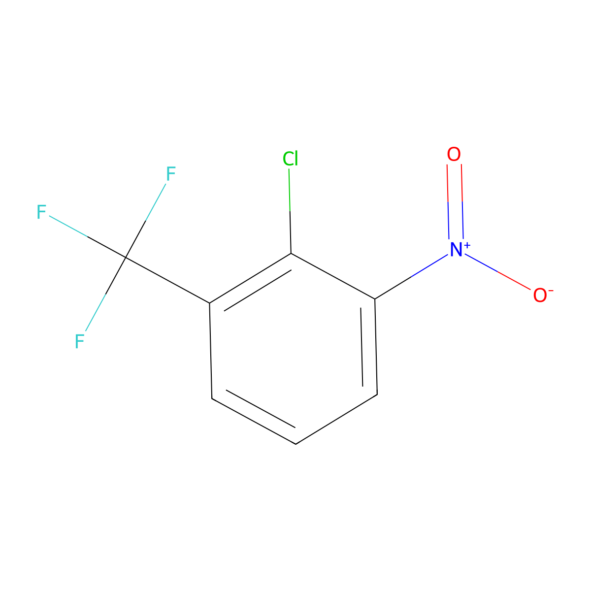 2-Chloro-1-nitro-3-(trifluoromethyl)benzene molecular structure, CAS 39974-35-1