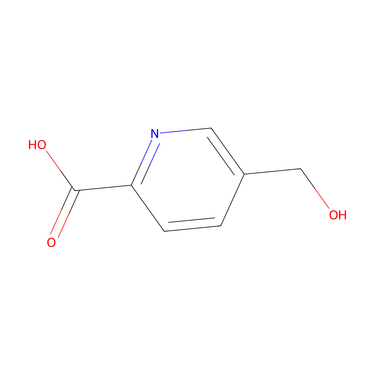 5-(Hydroxymethyl)pyridine-2-carboxylic acid molecular structure, CAS 39977-41-8