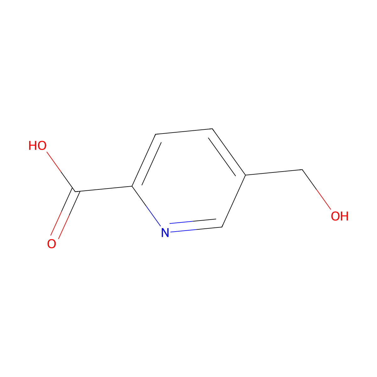 5-(Hydroxymethyl)pyridine-2-carboxylic acid molecular structure, CAS 39977-41-8