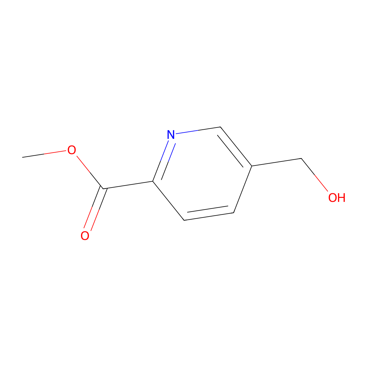 Methyl 5-(hydroxymethyl)pyridine-2-carboxylate molecular structure, CAS 39977-42-9