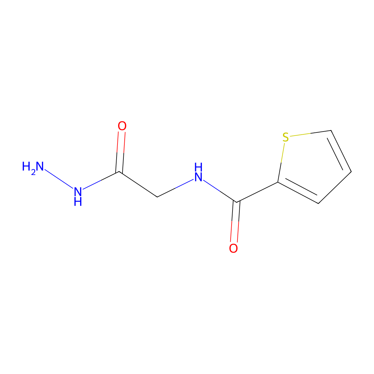 N-[(hydrazinecarbonyl)methyl]thiophene-2-carboxamide molecular structure, CAS 39978-26-2